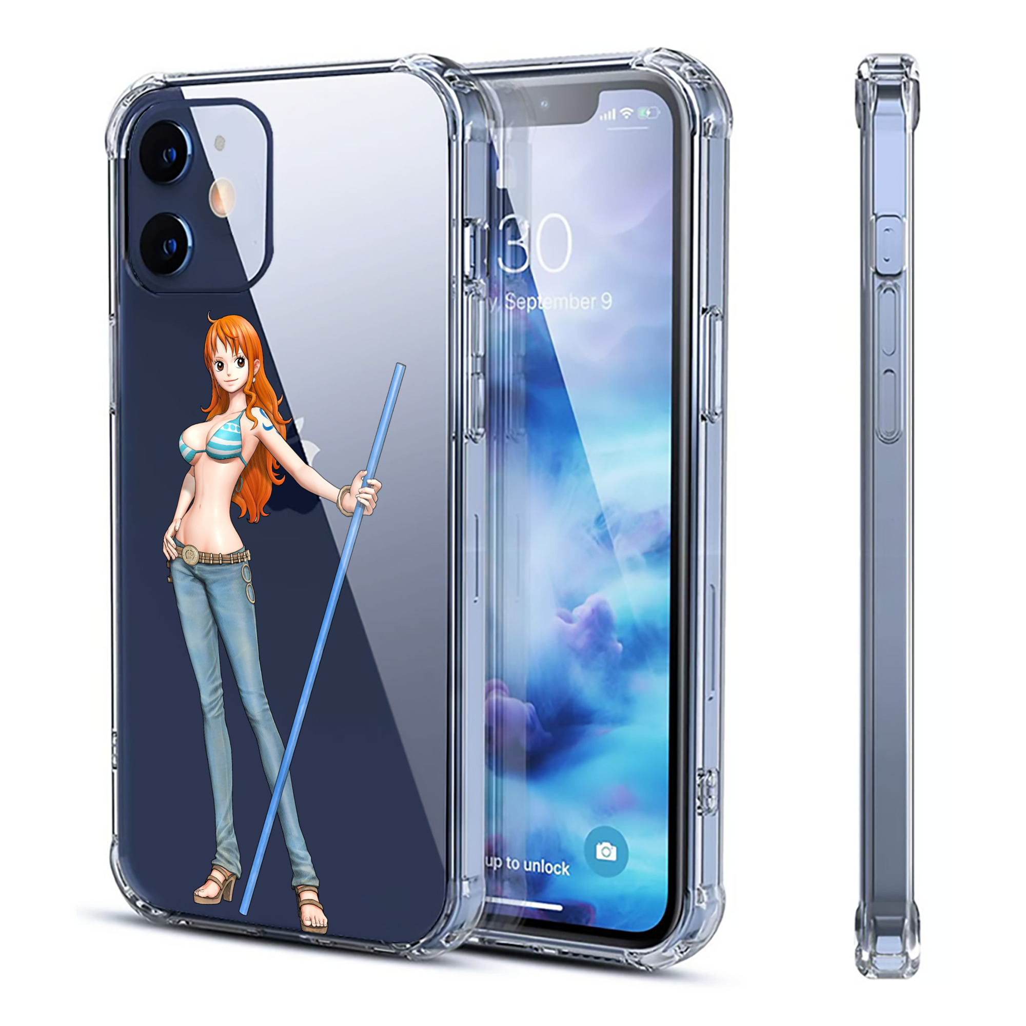 （画像用） ワンピース ナミ ONE PIECE Nami 【iPhone 12シリーズ対応】透明スマホケース（クリアソフトケース）